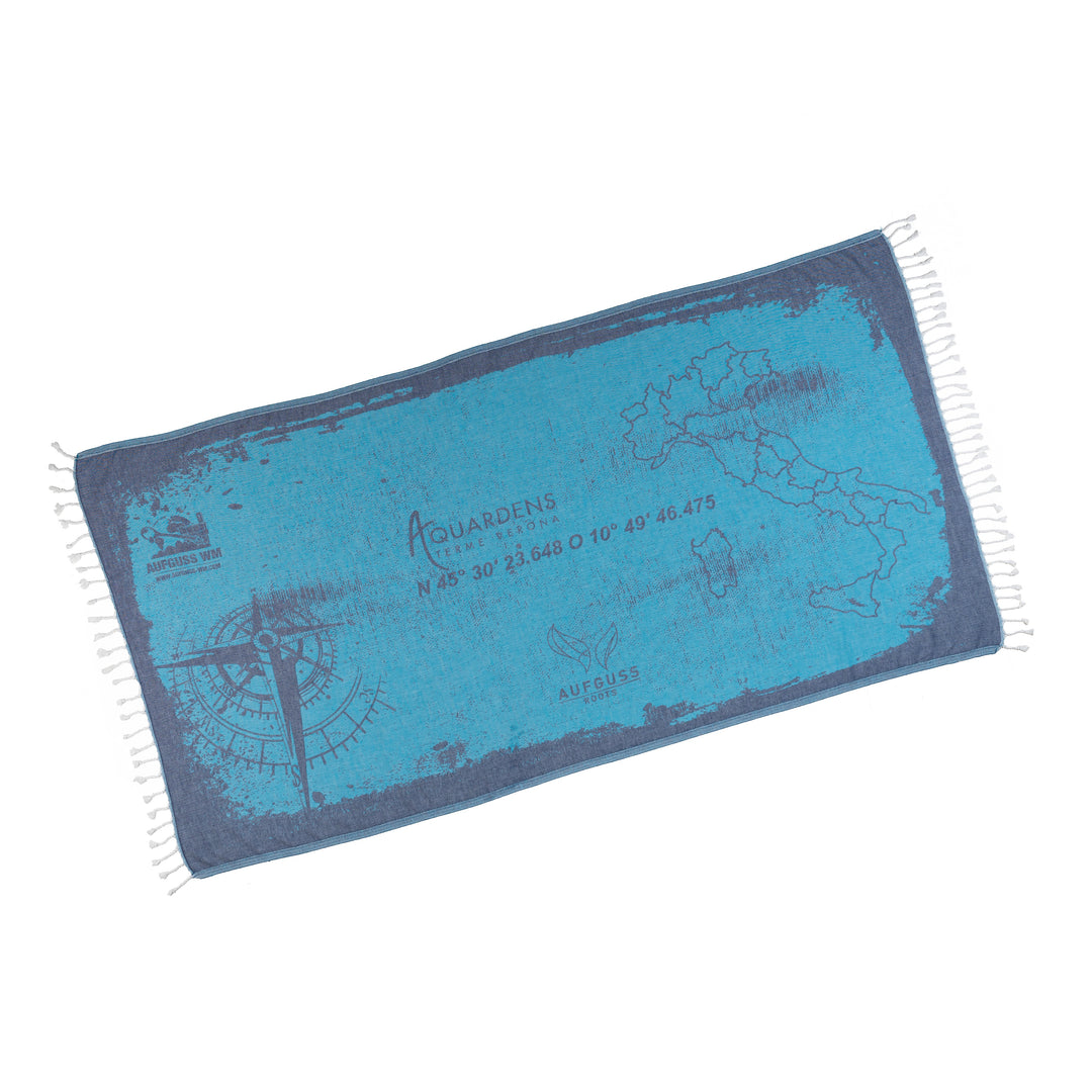 Spezial Hamamtuch - Limited Edition Saunatuch - Aufguss WM 2025 Blau